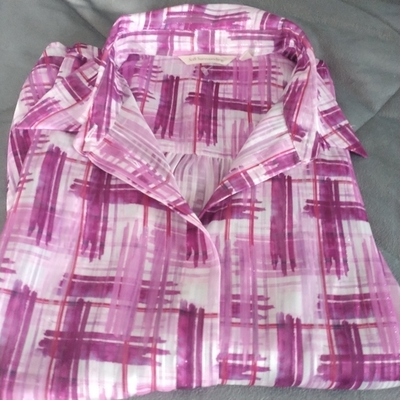 Soft Surroundings Porta Top Blouse Button Front L - Picture 5 of 12
